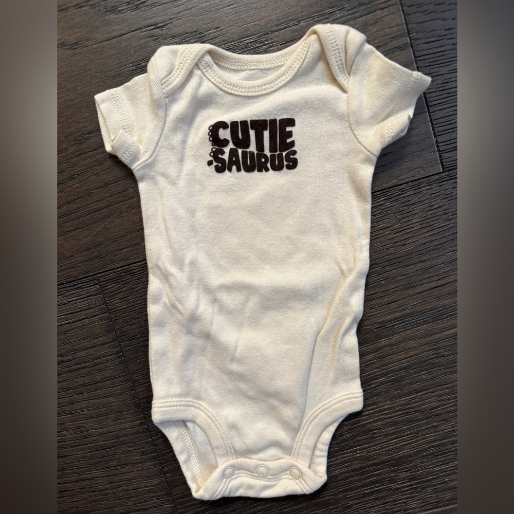 CutieSaurus Carter’s shirt sleeve onesie